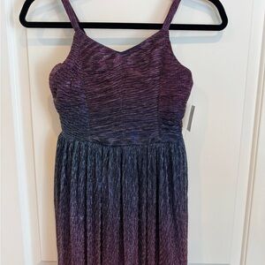 Zenzi Girls Purple and Blue Sleeveless Dress
